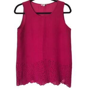Katherine Barclay Montreal Scalloped Hem Top, Size Small